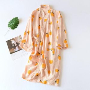 chemise de nuit coton kimono