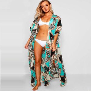 gilet kimono fleuri