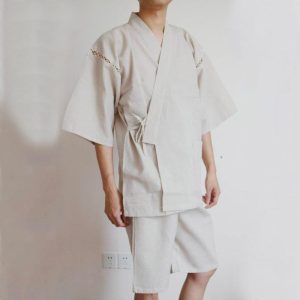 kimono ajusté homme blanc
