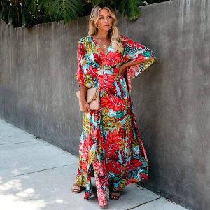 kimono à fleur long