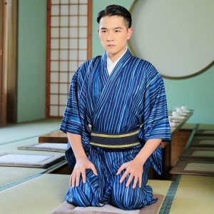 kimono à rayures