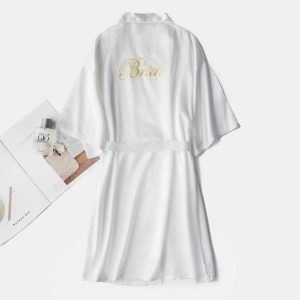 kimono blanc femme nuit