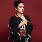 kimono coton avec motifs japonais