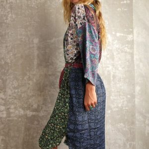 kimono court en soie