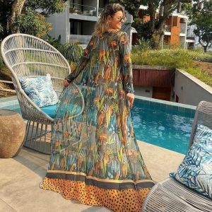kimono de plage transparent