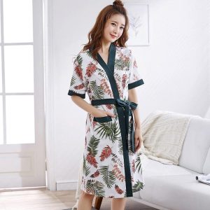 kimono déshabillé en coton