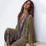 kimono femme en tissu uni