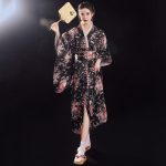 kimono japonais femme noir