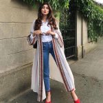 kimono long blanc femme