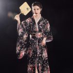 kimono noir femme