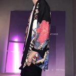 kimono oni rouge avec motifs japonais