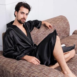 kimono satin homme luxe