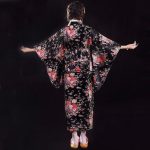 kimono traditionnel femme noir