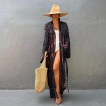 long kimono noir femme