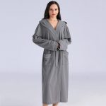 peignoir confortable gris pour femme