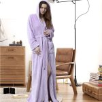 peignoir de bain femme violet