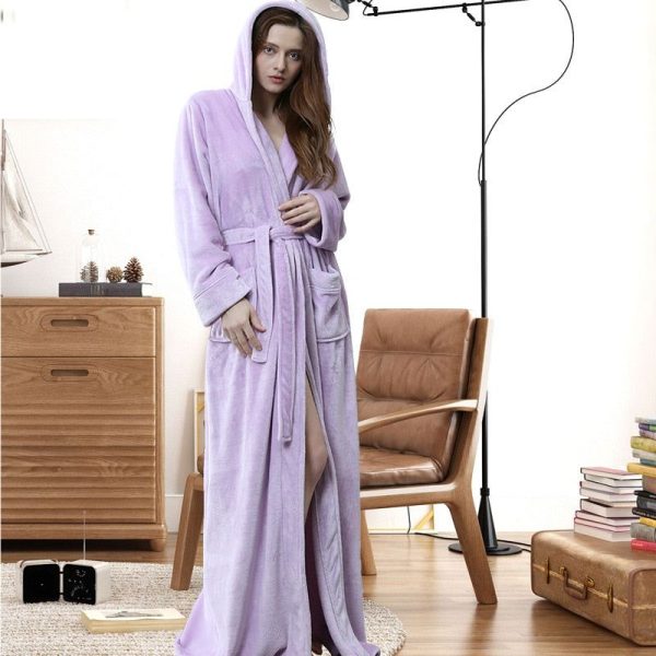 peignoir de bain femme violet