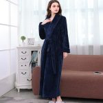 peignoir douillet bleu pour femme