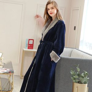 peignoir épais femme