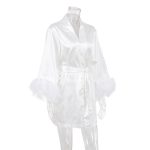 peignoir femme blanc élégant