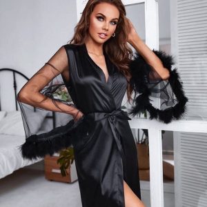 peignoir femme plume