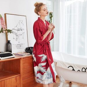 peignoir kimono femme long