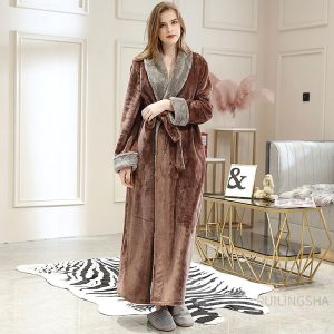 peignoir moelleux femme