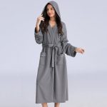 robe de bain grise pour femme