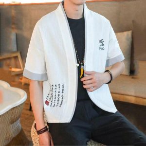 robe de chambre homme manches courtes