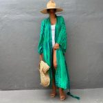 robe de chambre kimono vert femme