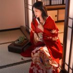 robe kimono femme rouge