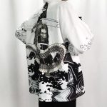 veste kimono japonais cascade dragon blanc