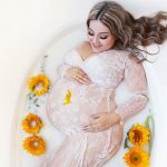 vêtement de grossesse en dentelle kimono