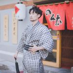 yukata traditionnel à pois homme